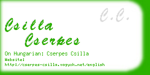 csilla cserpes business card